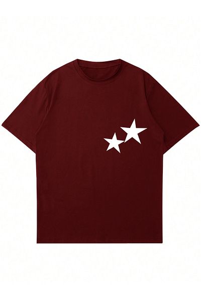 Mad&Calf Μπλουζάκι Unisex Double Star με στάμπα με λαιμόκοψη
