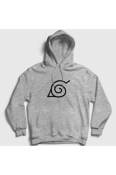 Presmono Φούτερ Naruto Anime Unisex με γκρι κουκούλα - 133489 ττ