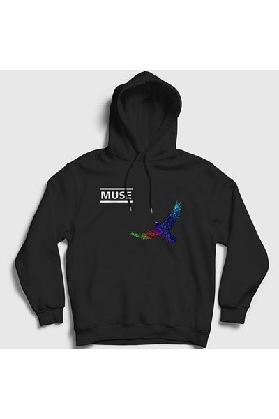 Presmono Φούτερ Resistance Bird Muse Unisex Μαύρη κουκούλα - 70448tt