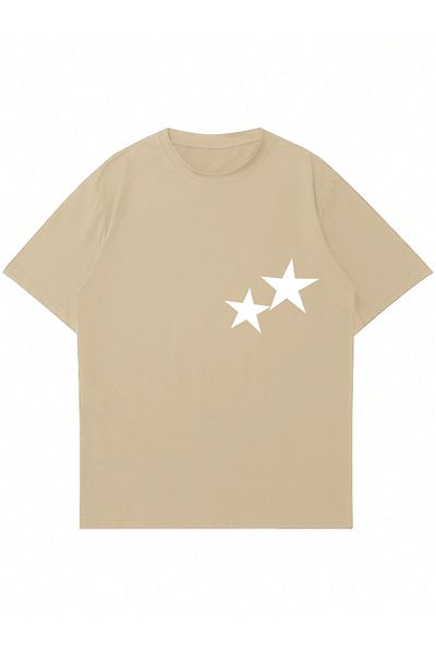 Mad&Calf Μπλουζάκι Unisex Double Star με στάμπα με λαιμόκοψη