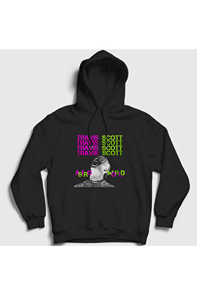 Presmono Travis Scott unisex crna Sa kapuljačom majica - Astroworld 43192tt