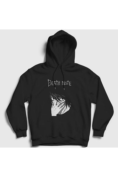 Presmono Унисекс черен суитшърт с качулка от аниме Death Note - размер L 129560tt