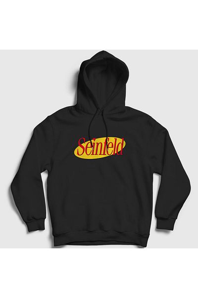 Presmono Μπλούζα με λογότυπο Seinfeld Unisex Μαύρη κουκούλα - 208520 ττ