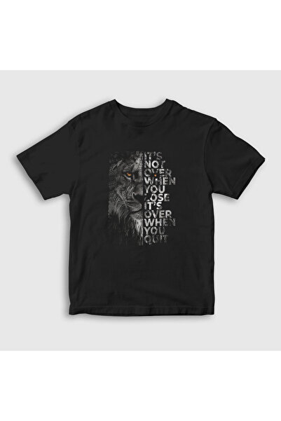 Presmono Unisex dečja crna majica Over Lion Lion T-shirt 305729tt