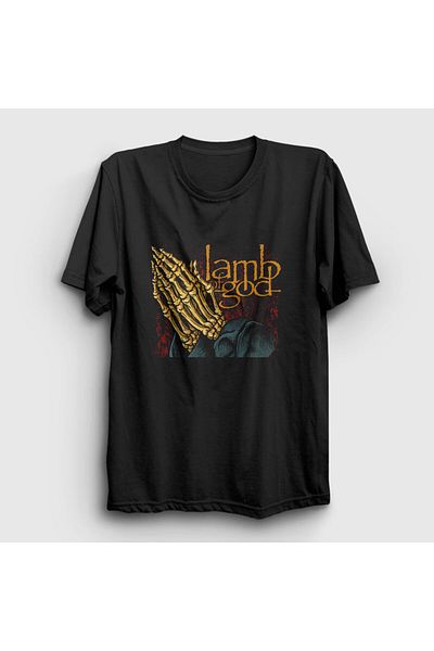 Presmono Μπλουζάκι Unisex Μαύρο "Pray Lamb Of God" - 94533tt