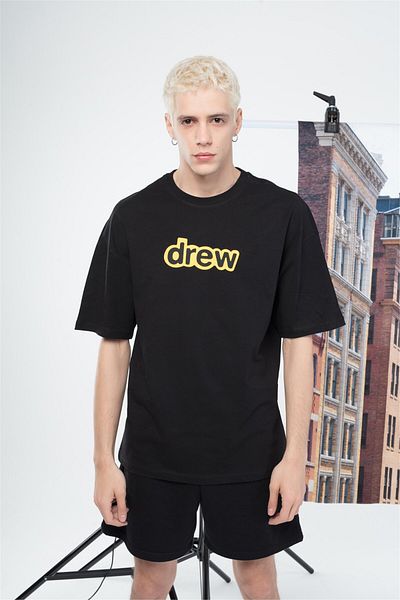 Trendiz Ανδρικό μπλουζάκι Drew Text Μαύρο