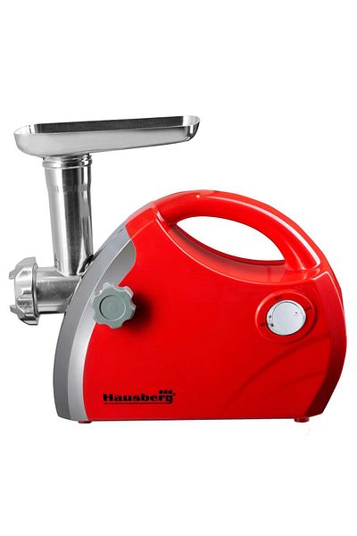 Hausberg Μύλος κιμά Hb-3430rs, από ανοξείδωτο ατσάλι, 1800 W, μοτέρ από χαλκό, κόκκινο