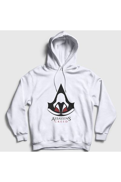 Presmono Φούτερ Assassin's Creed Unisex με λευκή κουκούλα - 24360tt