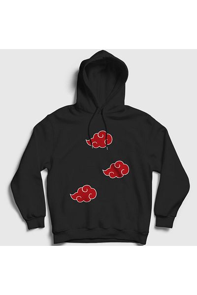 Presmono Φούτερ Naruto Anime με μαύρη κουκούλα Akatsuki Unisex - 131801 ττ