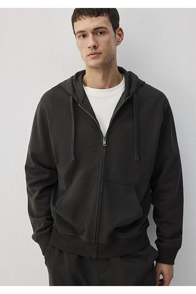 Mavi Zippered Anthracite Basic Sweatshirt Oversize / Wide Cut 0S10179-70092