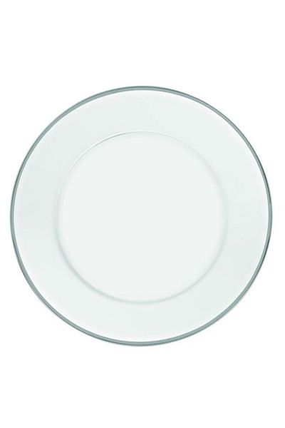 Vidivi 2-Piece Essenze High Definition Glass Charger Plate Set with Silver Rim 32cm