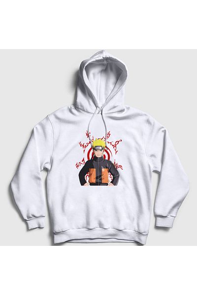 Presmono Φούτερ με κουκούλα Fuinjutsu Anime Naruto Unisex - Λευκό 132093 ττ