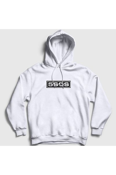 Presmono Φούτερ 5 Seconds Of Summer Unisex με λευκή κουκούλα - 78663tt