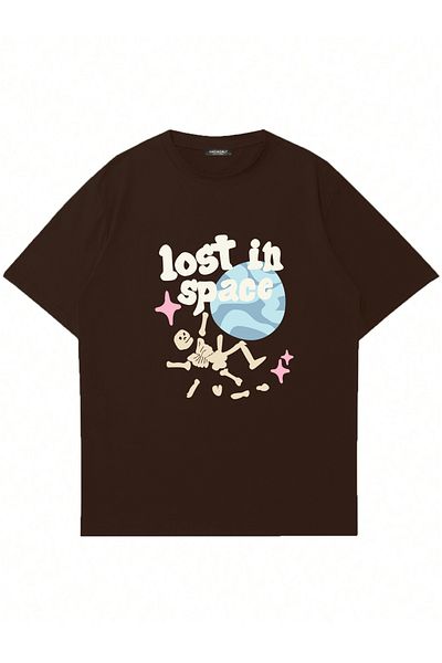 Mad&Calf Μπλουζάκι Unisex Lost In Space με στάμπα με λαιμόκοψη