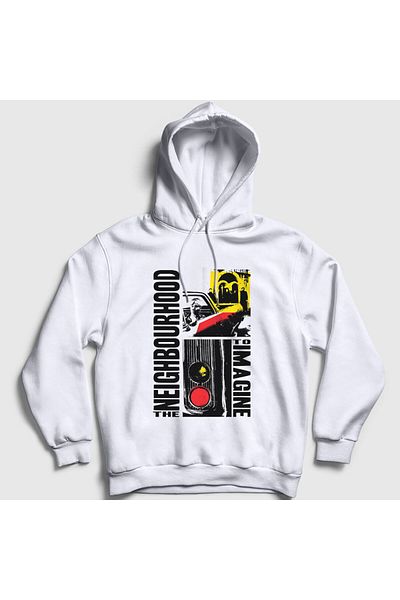 Presmono Λευκό Unisex The Neighborhood Hooded φούτερ - 176510 ττ