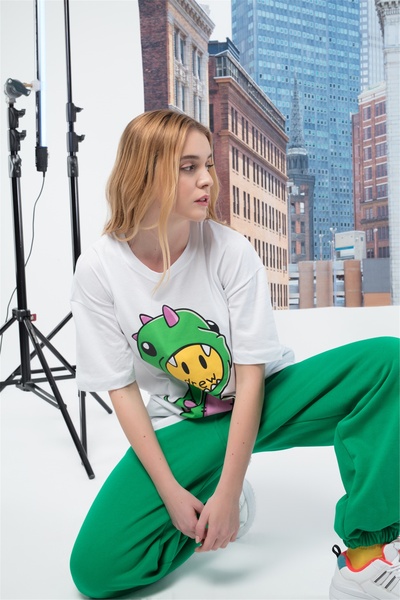 Trendiz Women's Drew Oversize T-shirt White