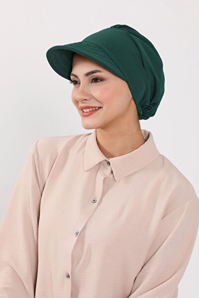 Aisha's Design Aerobin Hat with Visor, B-73A, Dark Green