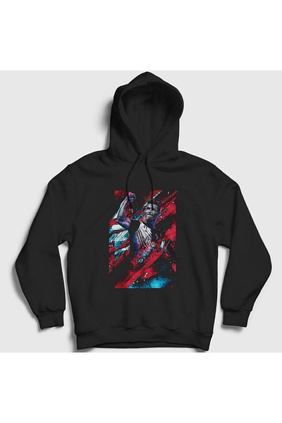 Presmono Φούτερ ποδοσφαίρου Cristiano Ronaldo Unisex μαύρη κουκούλα - CR7 325827 ττ
