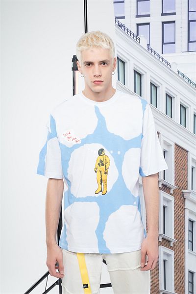 Trendiz Men's Astroworld Tshirt White - Blue
