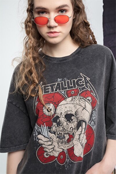 Trendiz Γυναικείο T-Shirt Metallica Anthracite