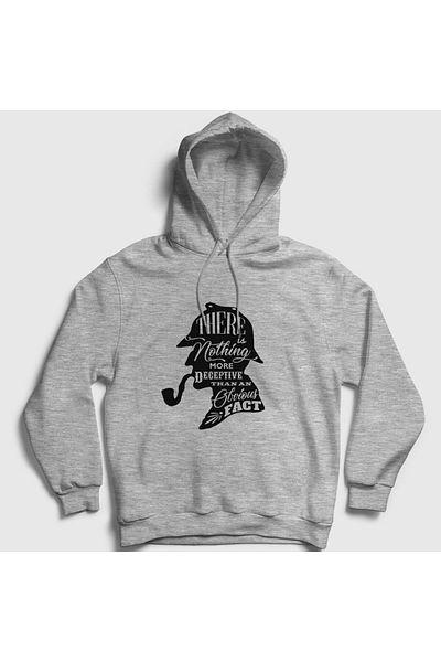 Presmono Φούτερ Sherlock Holmes Unisex Grey Hooded - Fact 212200 ττ