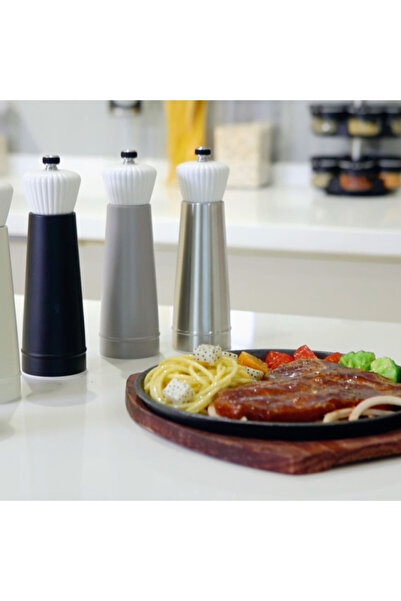 Elemental Kitchen وعاء مطحنة الملح والفلفل سهل الإمساك عالي الجودة مقاس 7 بوصات