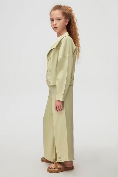 NK 10-16 Years Old Girl Green Jacket Pants Suit - Green