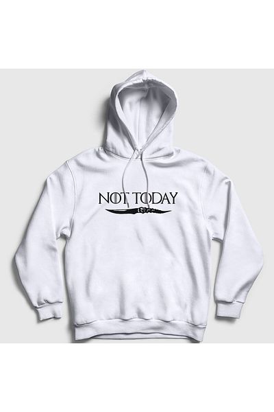 Presmono Φούτερ με λευκή κουκούλα Unisex Game Of Thrones - Not Today 193280 ττ