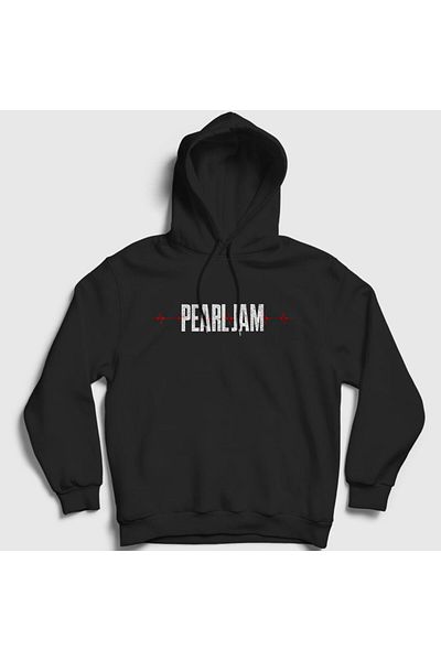 Presmono Φούτερ Pearl Jam Unisex Μαύρη κουκούλα - 74088tt