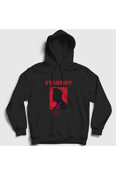 Presmono Унисекс суитшърт с качулка Starboy The Weeknd, черен - 158881tt