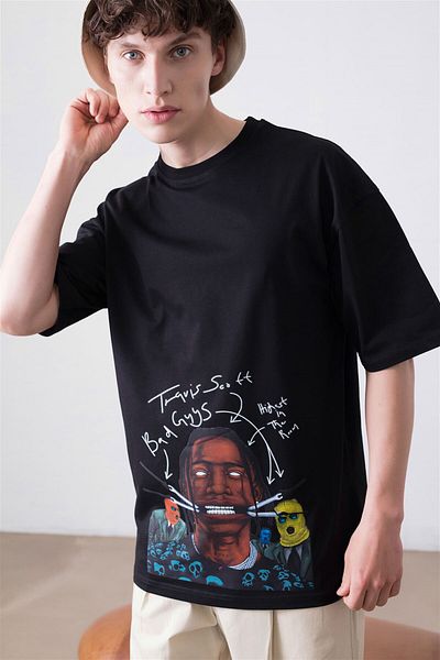 Trendiz Μαύρο μπλουζάκι Unisex Jackboys Travis Scott