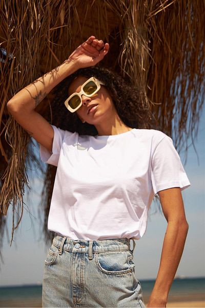 Trendiz Tricou subțire de damă alb