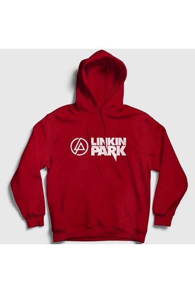 Presmono Унисекс суитшърт с качулка и червено лого на Linkin Park - 98360tt