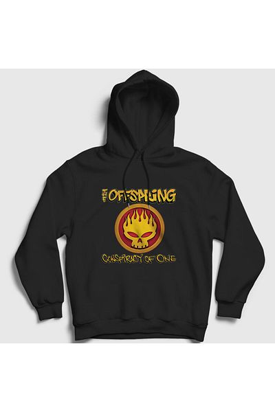 Presmono Унисекс суитшърт с качулка Conspiracy The Offspring, черен - 177313tt