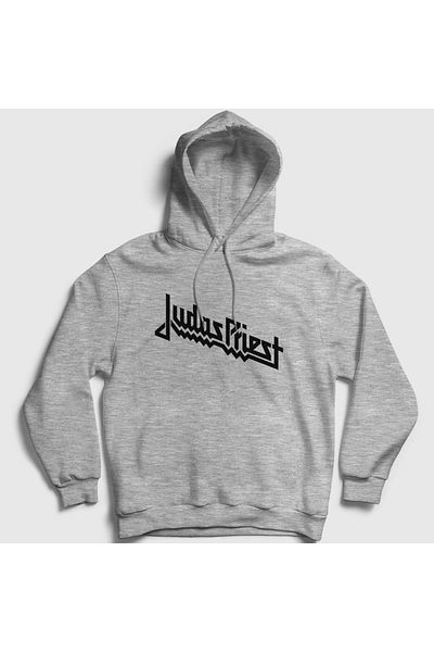 Presmono Φούτερ Judas Priest Unisex Grey Hooded Logo - 88437tt