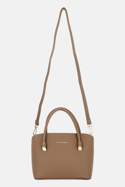 Vince Camuto Women Brand Logo Ravenna Hand Bag 20 H x 30 L x 10 W cm, Taupe