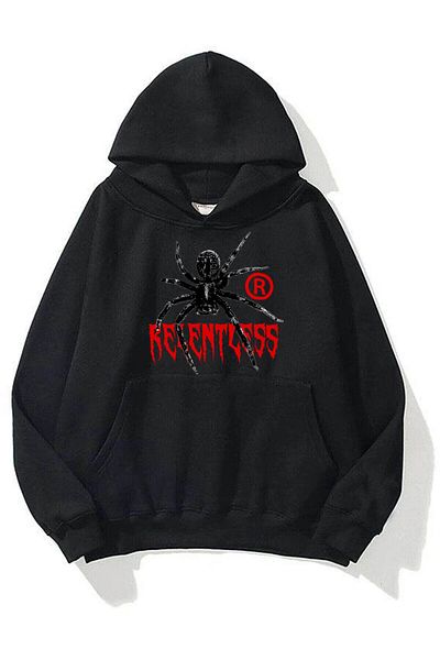 Trendiz Unisex Relentless φούτερ Hoodie Black