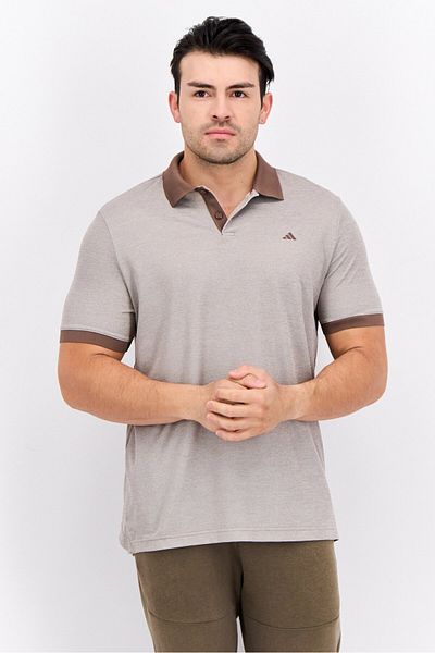 adidas Men Sportswear Fit Short Sleeves Golf Polo Shirt, Brown