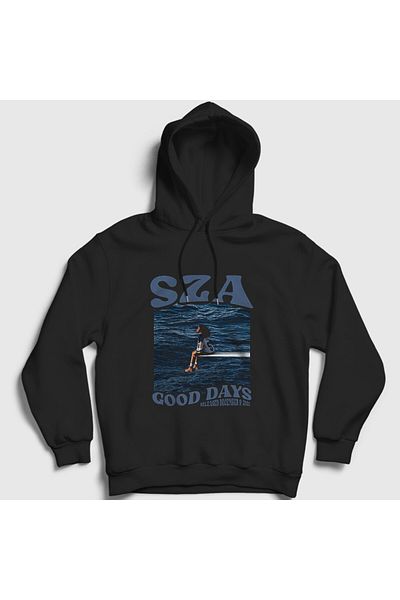 Presmono Φούτερ Good Days Music Unisex Μαύρη κουκούλα - 475201 ττ
