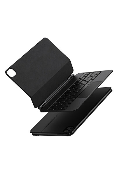 TOKQI iPad 11.Nesil A16 2025 Uyumlu Manyetik Işıklı Magic Keybord Ultra Klavye