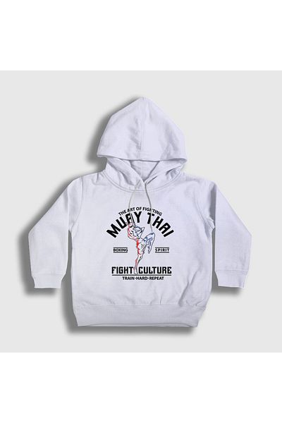 Presmono Hanorac alb pentru copii MMA UFC Muay Thai cu glugă - Unisex 452309 tt