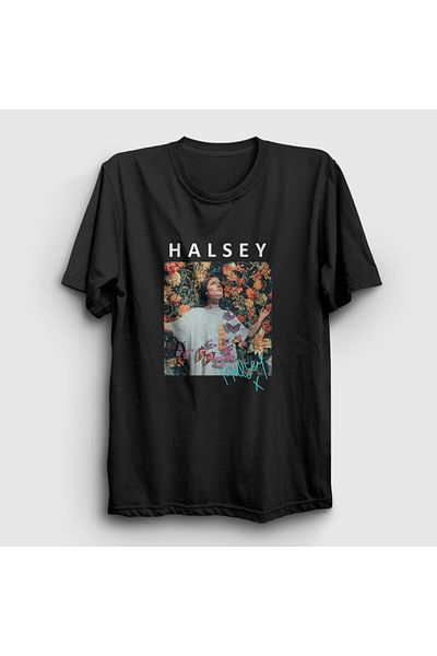 Presmono Унисекс тениска Halsey с черна надпис „Любов и сила“ - 461063tt