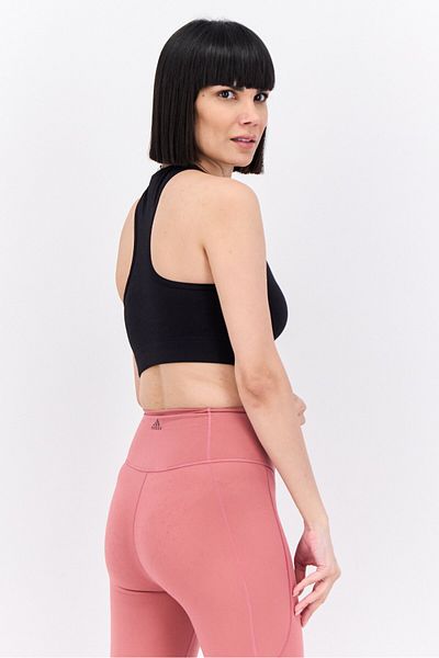 Champion Women Embroidered Logo Non Padded Sports Bra, Black