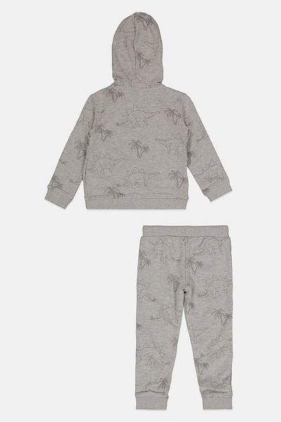 Andy & Evan Toddler 2 Pieces All Over Print Sweatshirt And Sweatpants Set, Grey