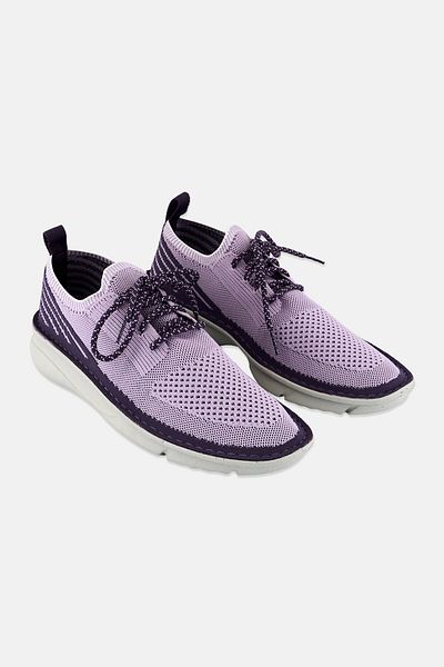 CLARKS Women Standard Origin 2 Lace Up Casual Shoes, Lavender