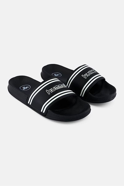hummel Men Retro Pool Slides, Black