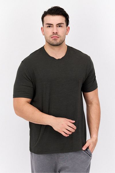 Legend Men 2 Pcs Sportswear Fit Short Sleeves Training T-shirts, Black