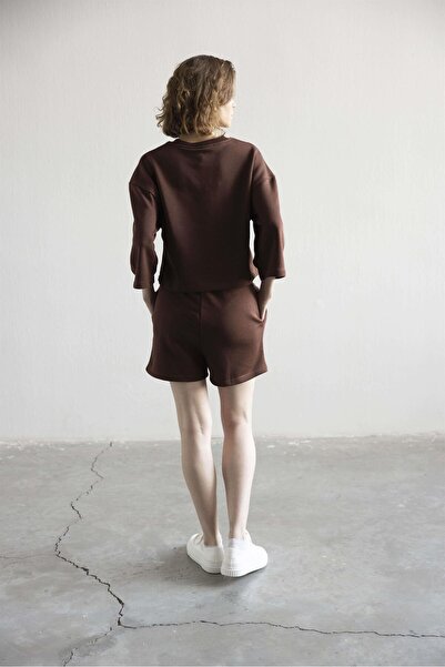 Trendiz Women's Shorts Set Brown