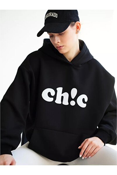 Cupla Unisex Ch!c Φούτερ Μαύρο