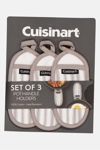Cuisinart 3 Pcs Pot Handle Holders, White